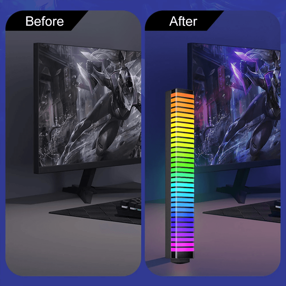 Sound-activated animated LED bar