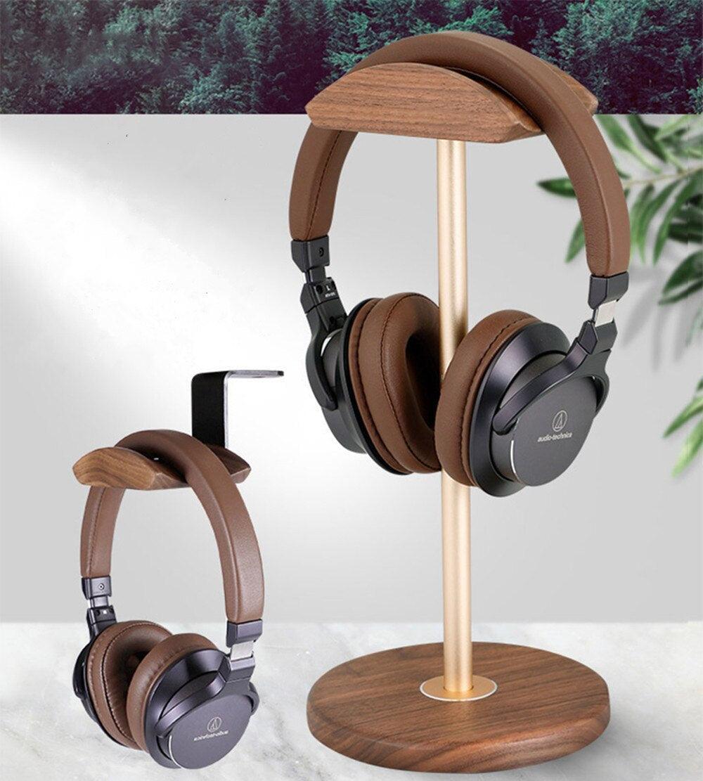 Universal Wooden Headphone Stand